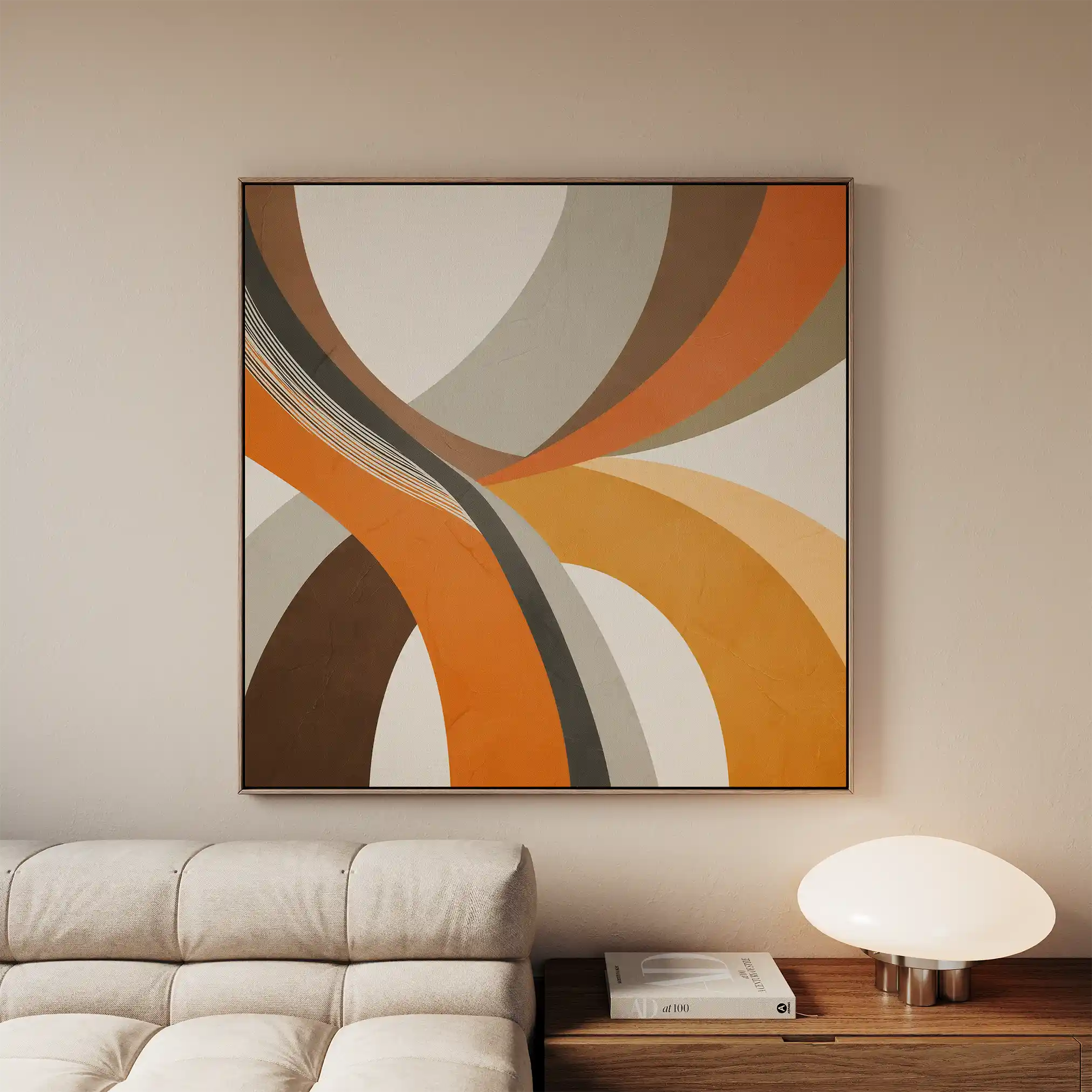 Abstract 1116 Canvas Art 60 x 60 cm / Black