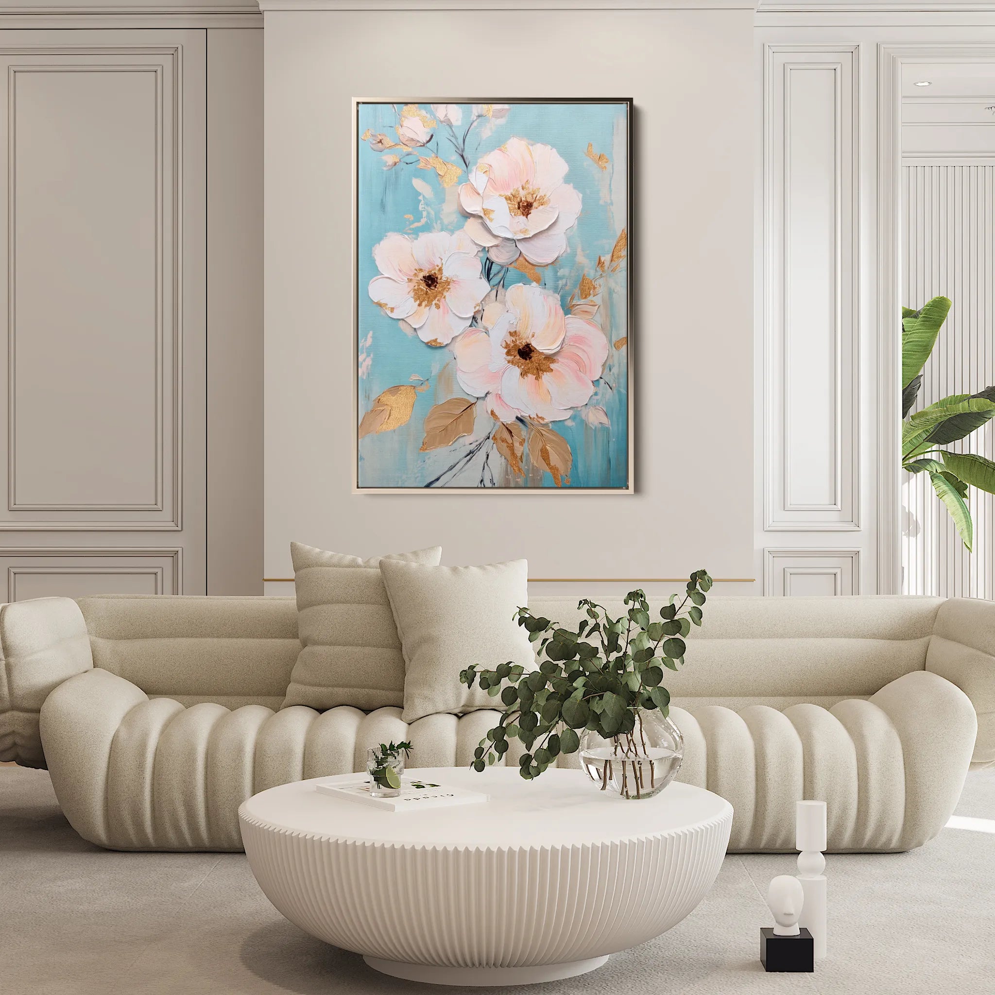 Floral 1116 Canvas Art 60 x 40 cm / Black