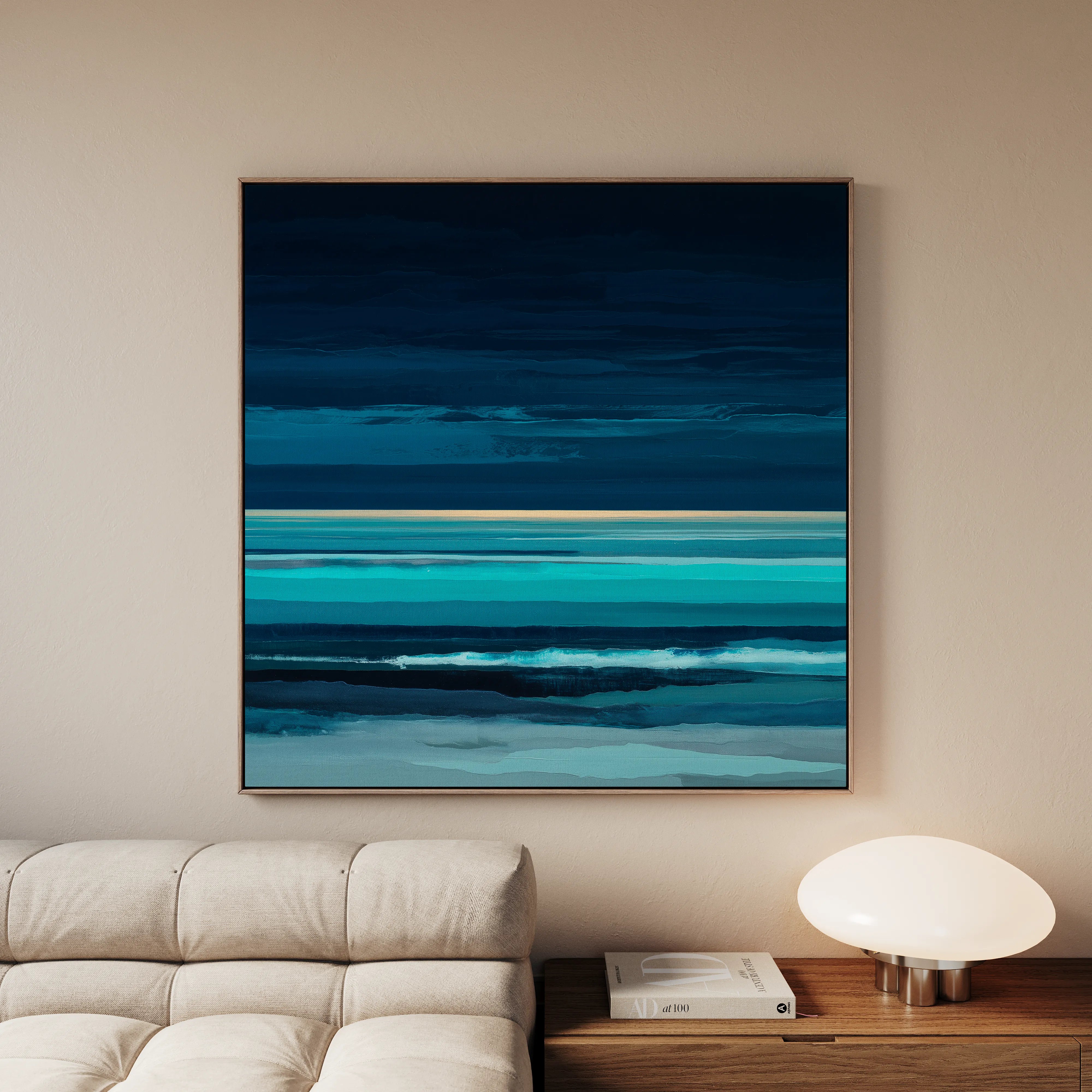 Abstract 1117 Canvas Art 60 x 60 cm / Black