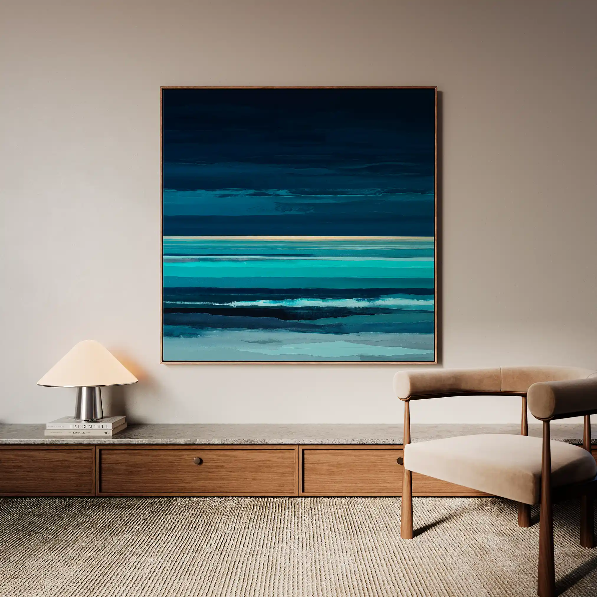 Abstract 1117 Canvas Art 60 x 60 cm / Black