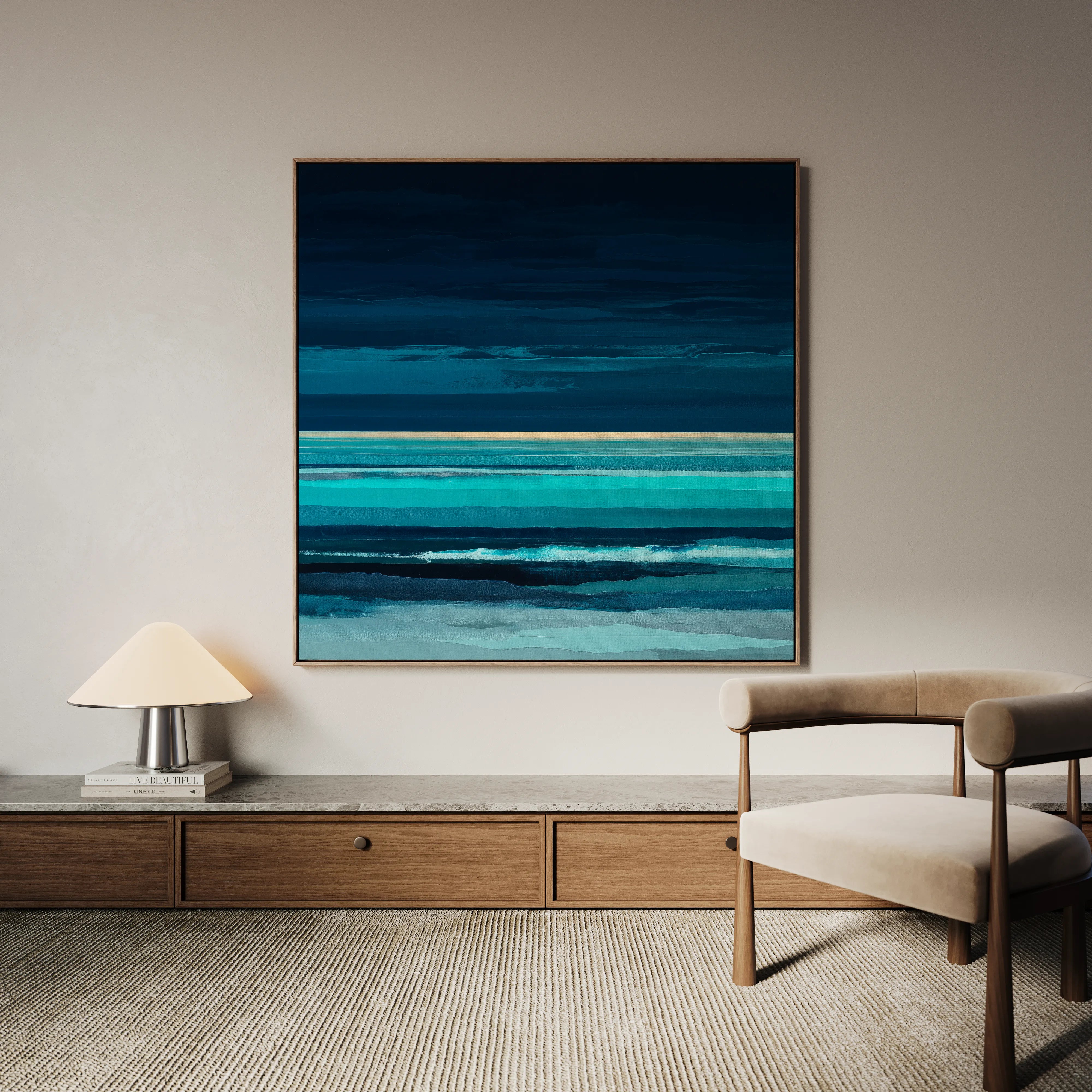 Abstract 1117 Canvas Art 60 x 60 cm / Black