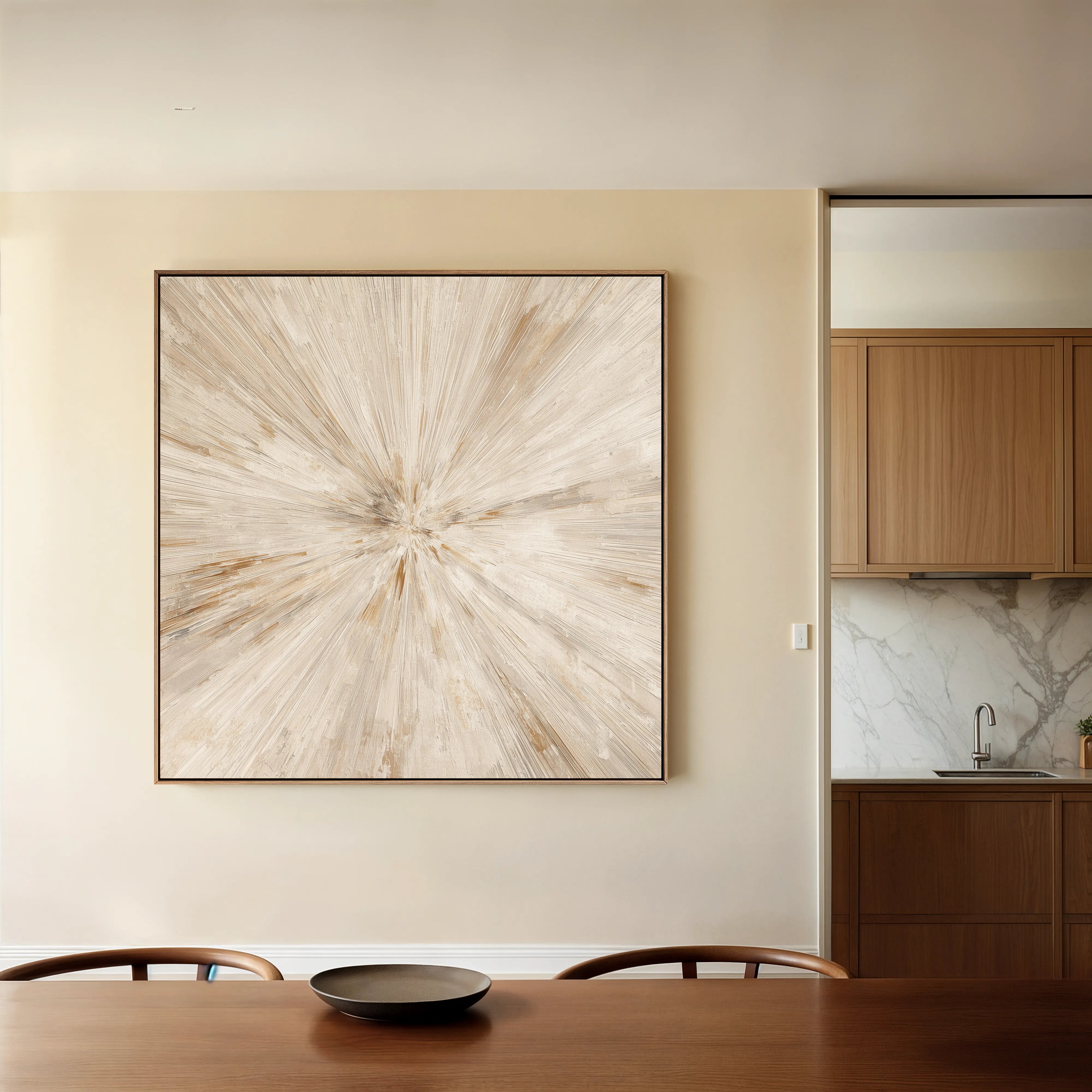 Abstract 1118 Canvas Art 60 x 60 cm / Black