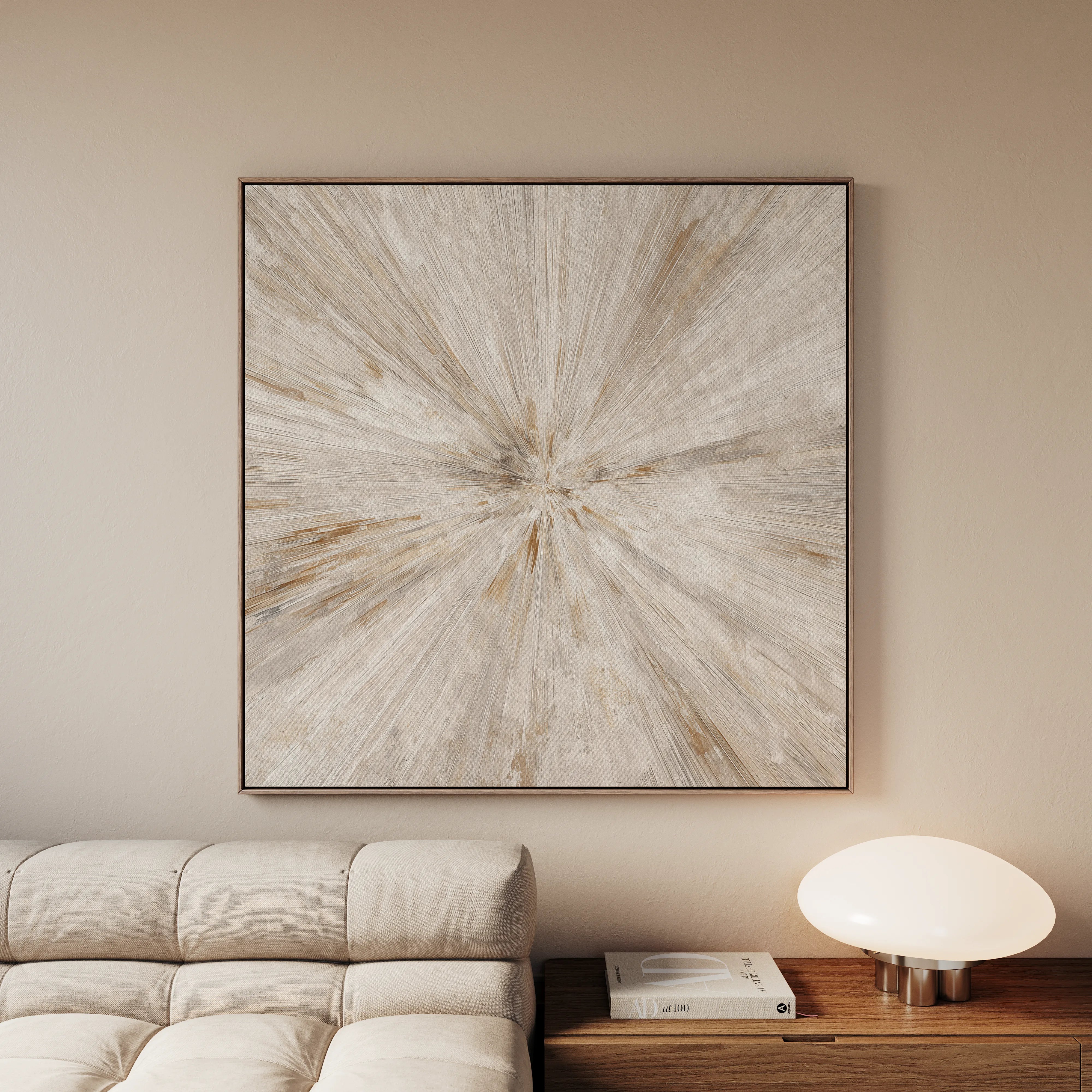 Abstract 1118 Canvas Art 60 x 60 cm / Black