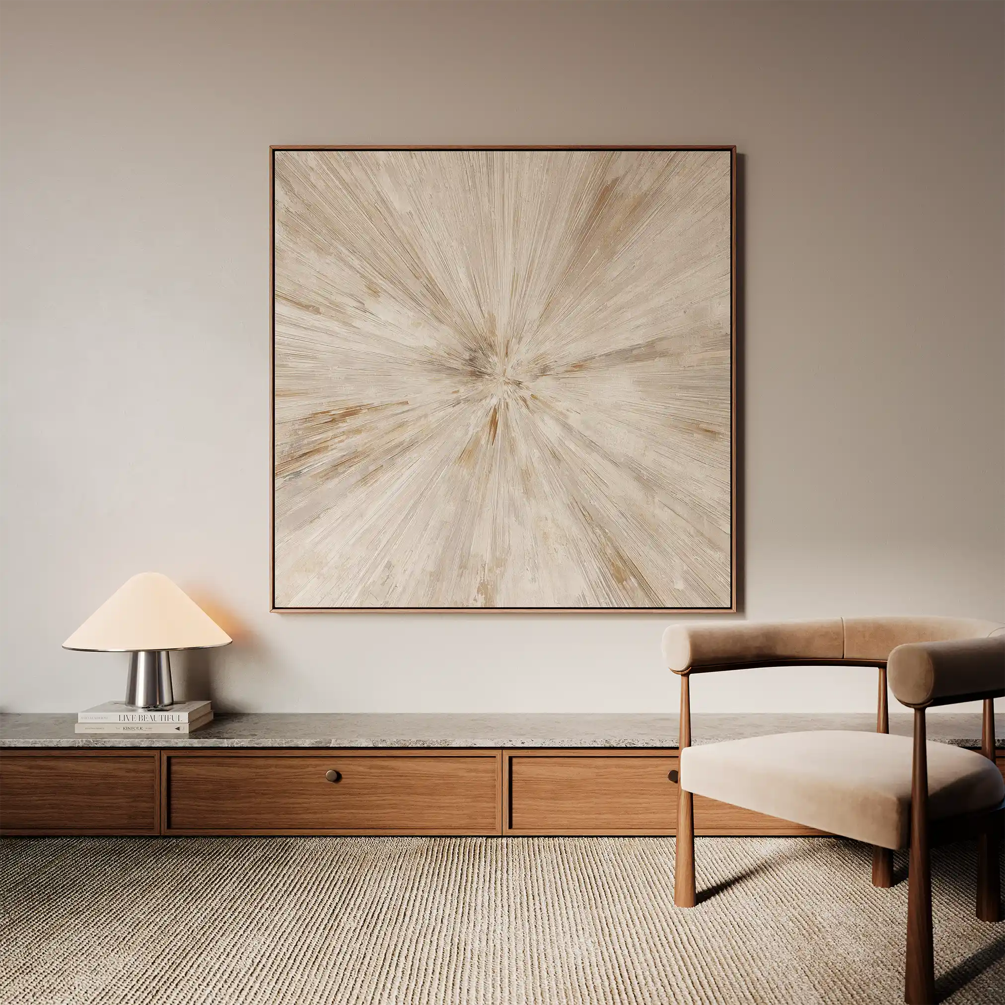 Abstract 1118 Canvas Art 60 x 60 cm / Black
