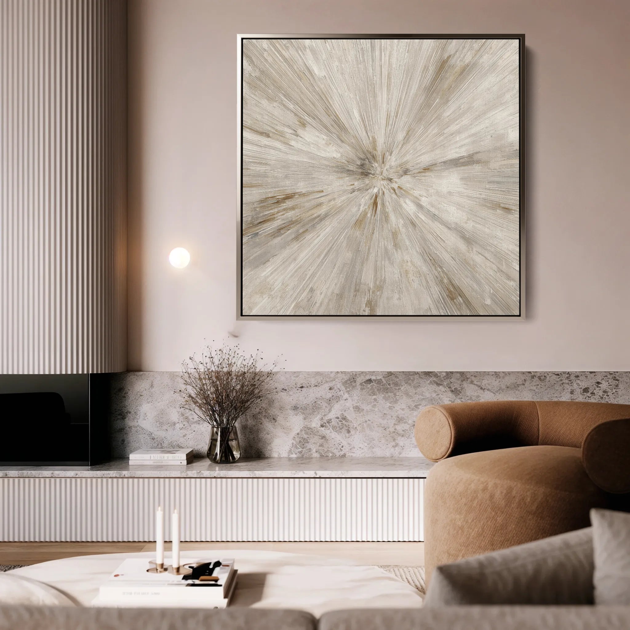 Abstract 1118 Canvas Art 60 x 60 cm / Black