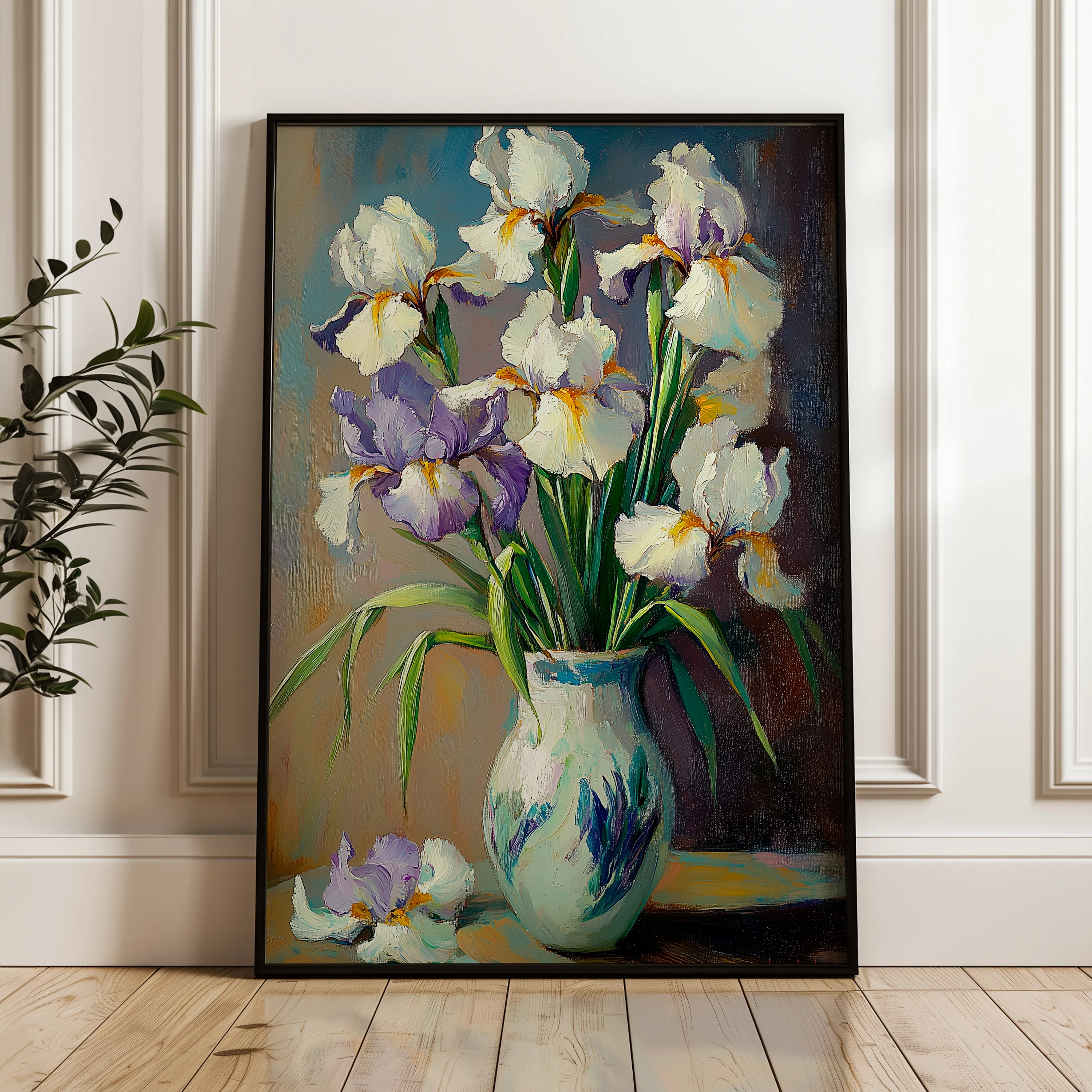 Floral 1118 Canvas Art 60 x 40 cm / Black