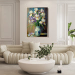 Floral 1118 Canvas Art 60 x 40 cm / Black