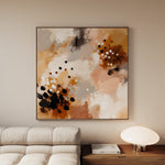 Abstract 1119 Canvas Art 60 x 60 cm / Black
