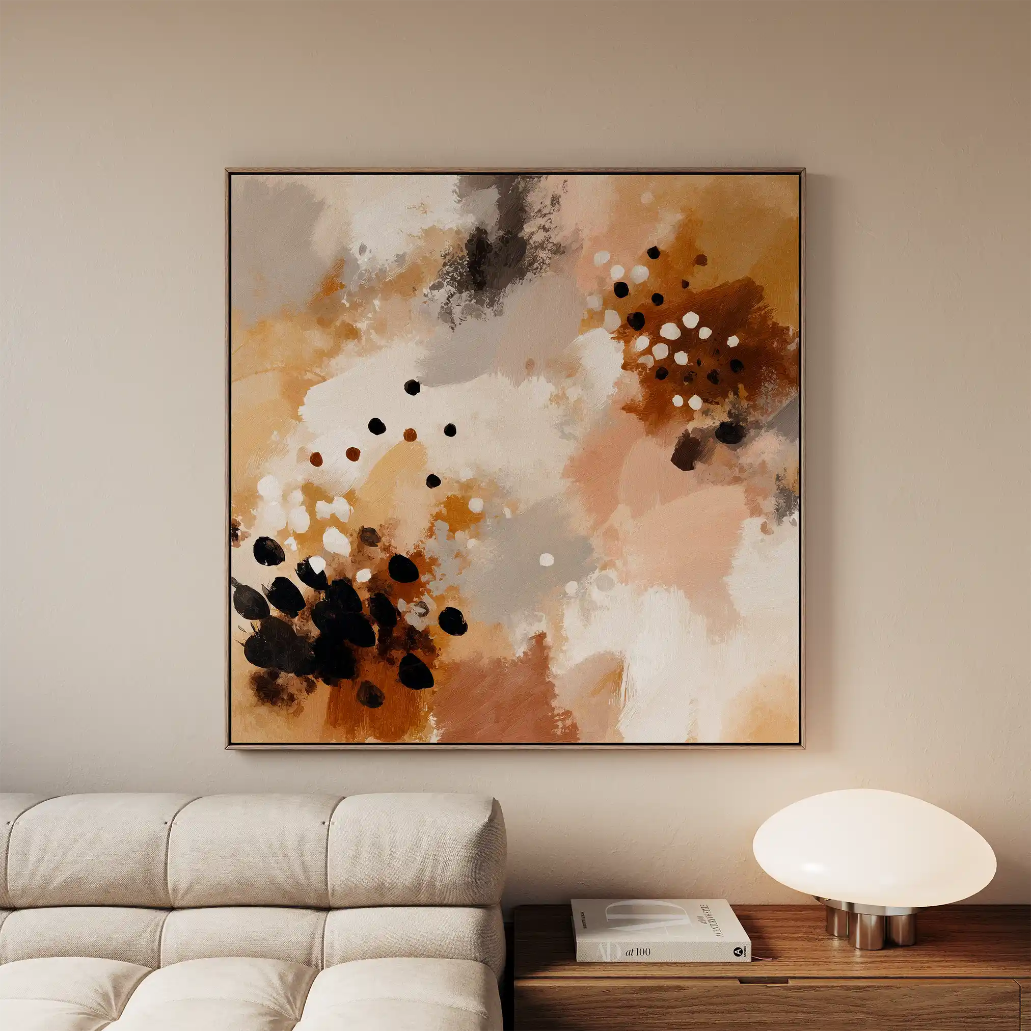 Abstract 1119 Canvas Art 60 x 60 cm / Black