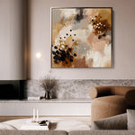 Abstract 1119 Canvas Art 60 x 60 cm / Black