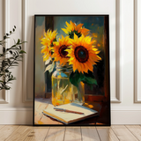 Floral 1119 Canvas Art 60 x 40 cm / Black