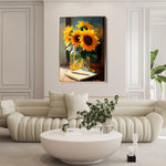 Floral 1119 Canvas Art 60 x 40 cm / Black