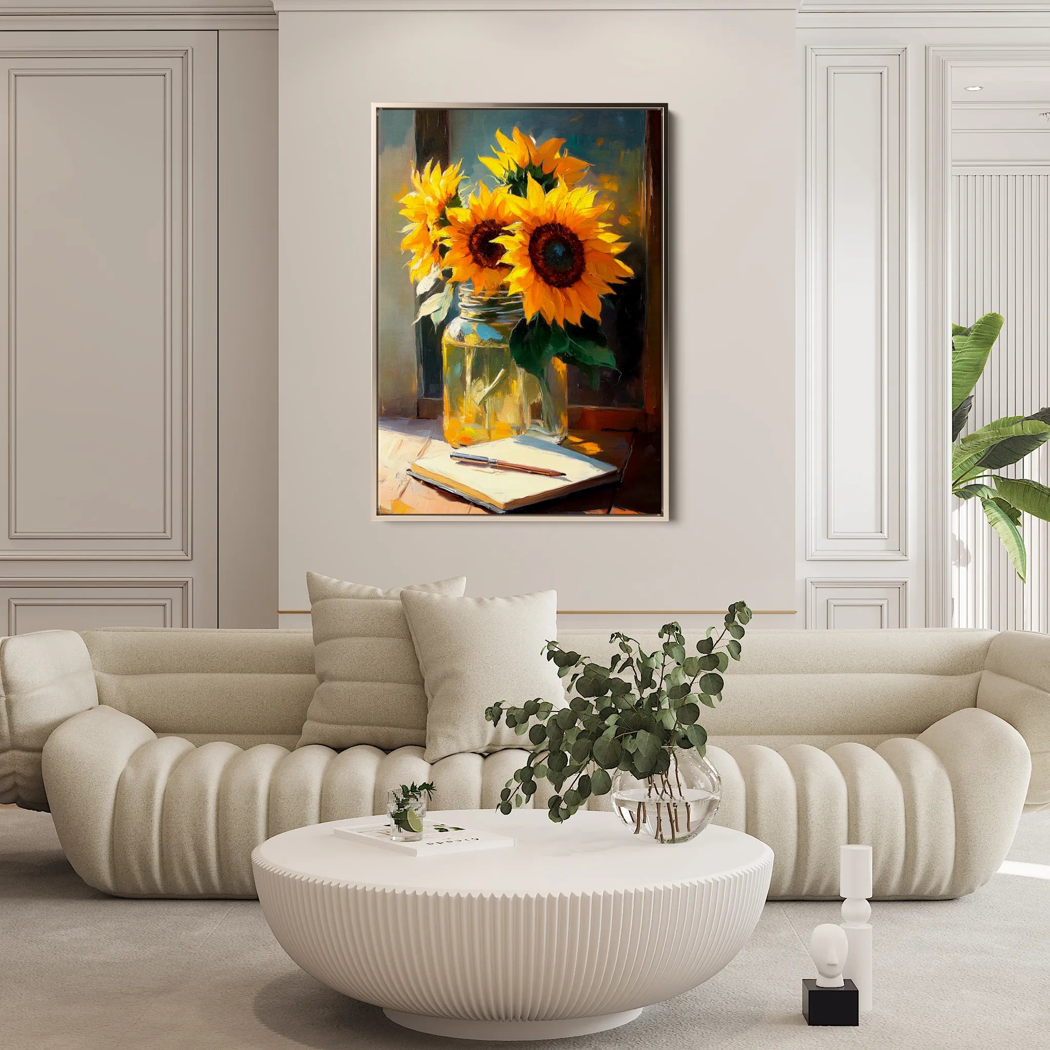 Floral 1119 Canvas Art 60 x 40 cm / Black