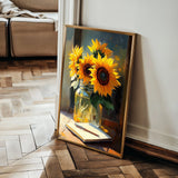Floral 1119 Canvas Art 60 x 40 cm / Black