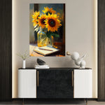 Floral 1119 Canvas Art 60 x 40 cm / Black