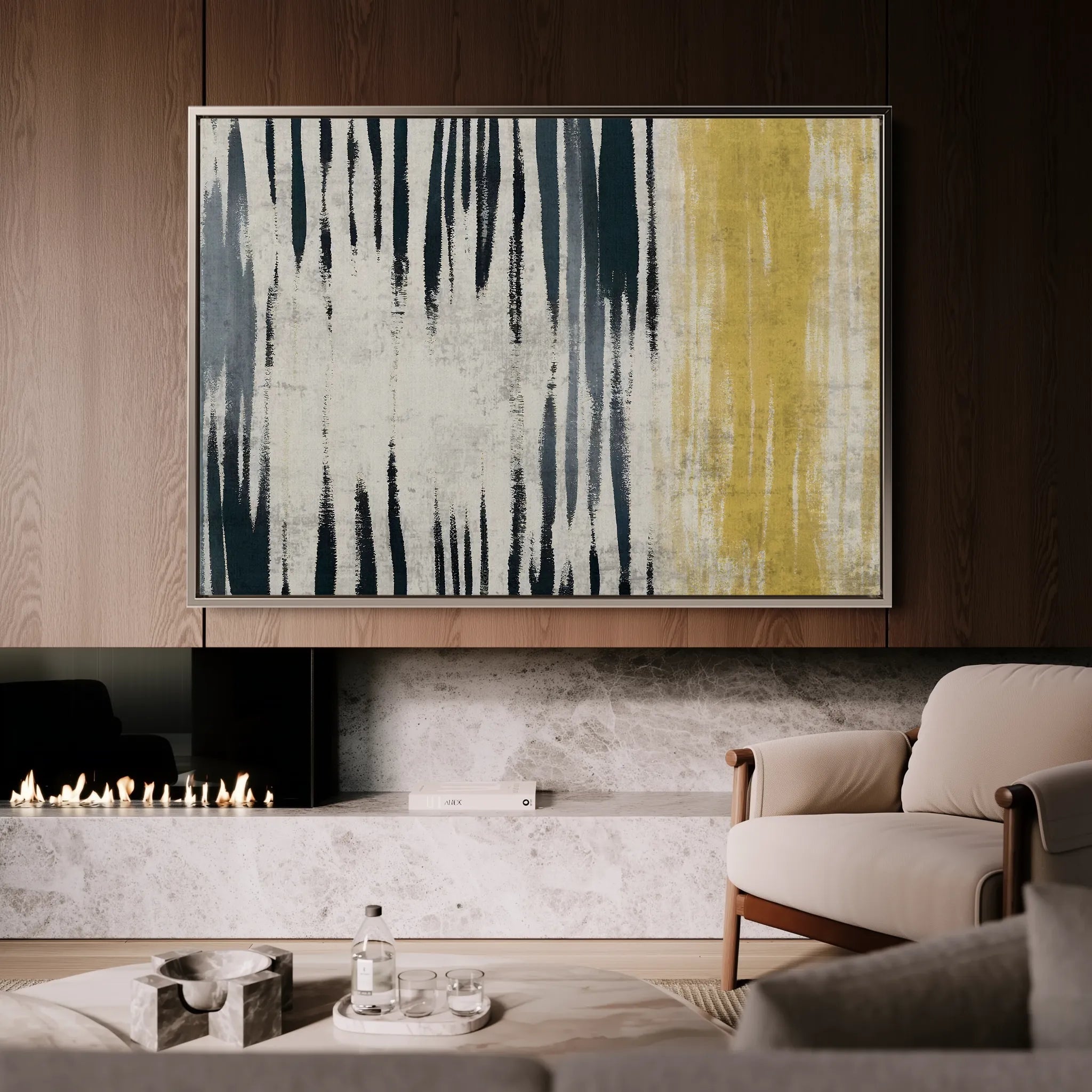 Abstract 112 Canvas Art 60 x 40 cm / Black