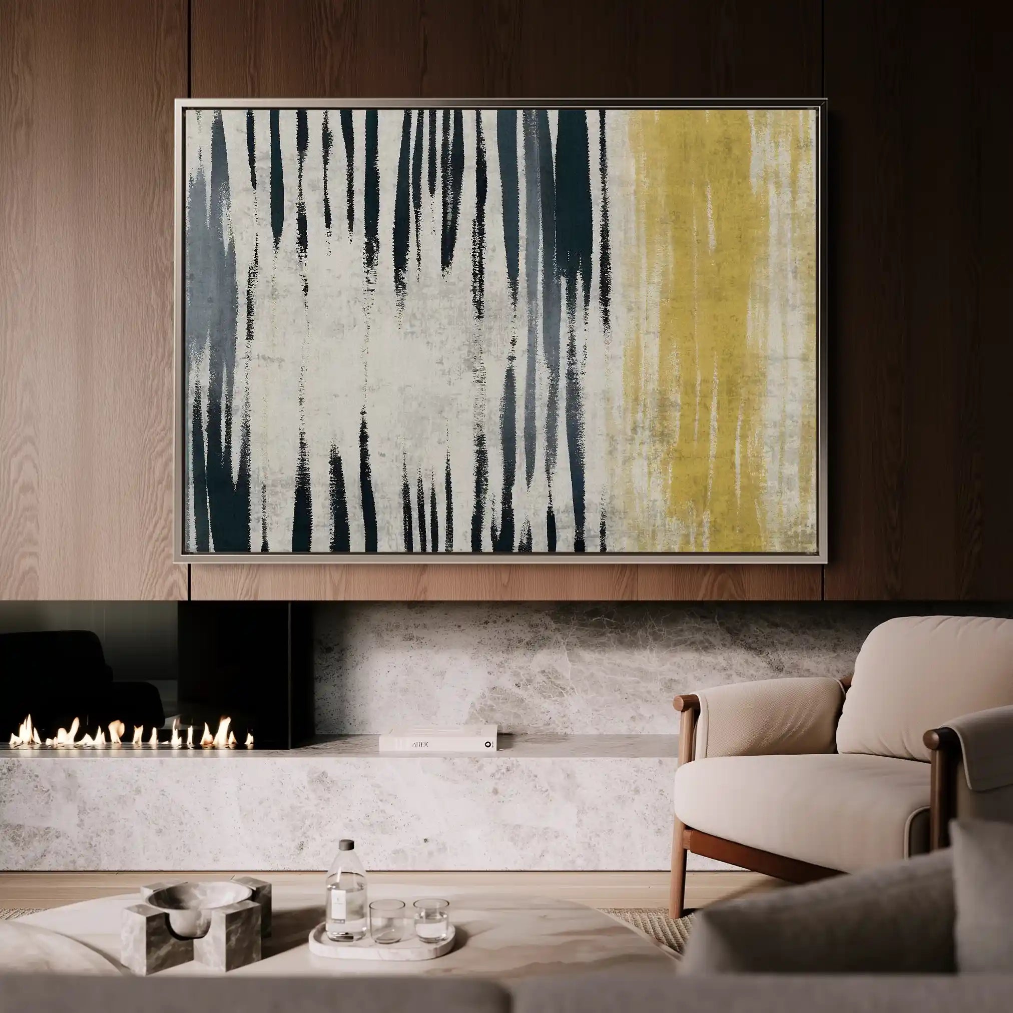 Abstract 112 Canvas Art 60 x 40 cm / Black
