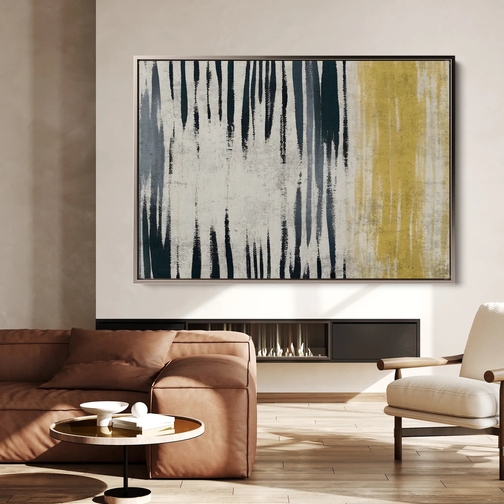Abstract 112 Canvas Art 60 x 40 cm / Black
