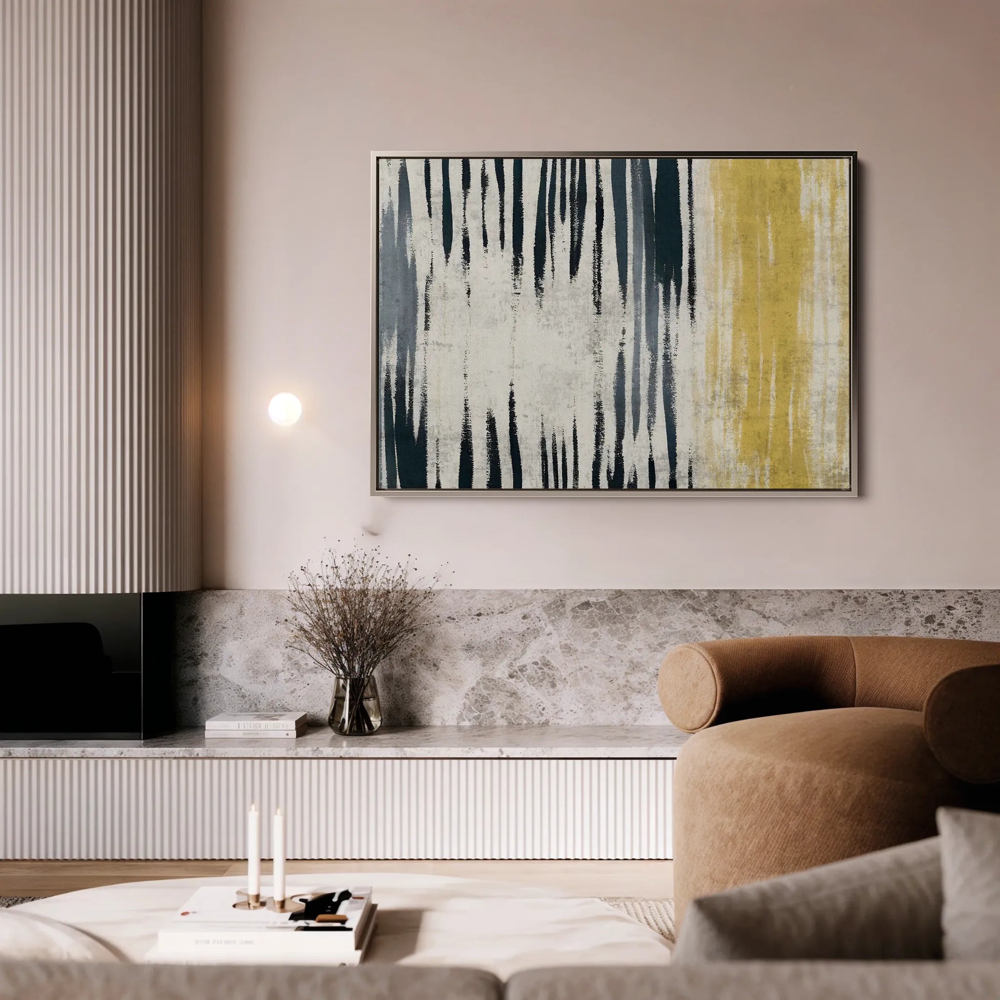 Abstract 112 Canvas Art 60 x 40 cm / Black