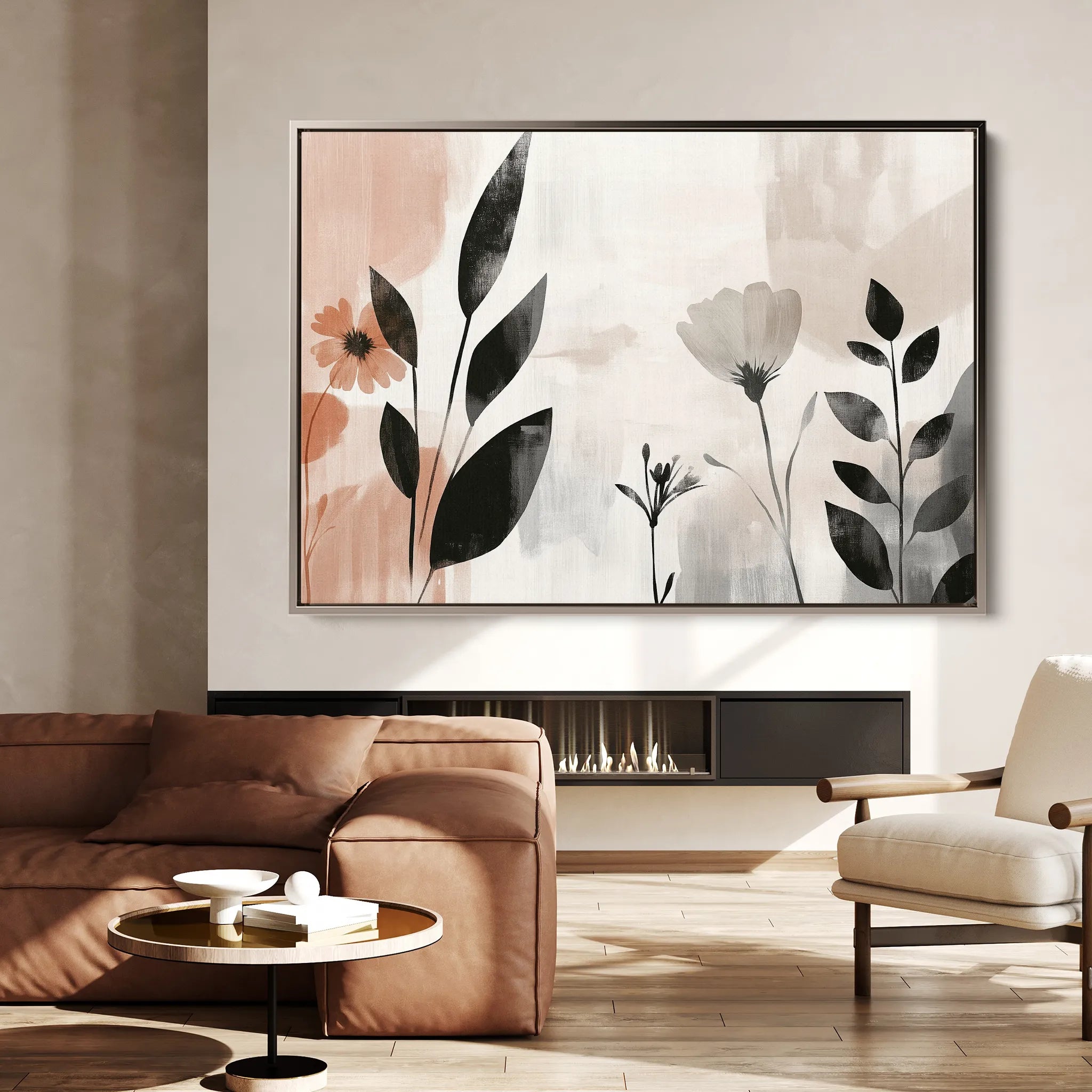 Boho 112 Canvas Art 60 x 40 cm / Black