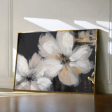 Floral 112 Canvas Art 60 x 40 cm / Black