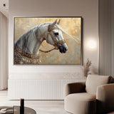 Horses 112 Canvas Art 60 x 40 cm / Black