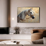 Horses 112 Canvas Art 60 x 40 cm / Black