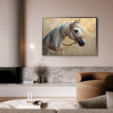 Horses 112 Canvas Art 60 x 40 cm / Black