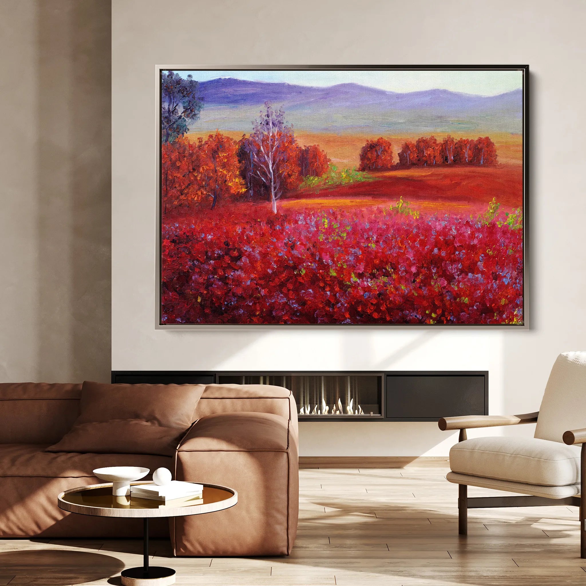 Landscape 112 Canvas Art 60 x 40 cm / Black
