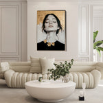 Portrait 112 Canvas Art 60 x 40 cm / Black