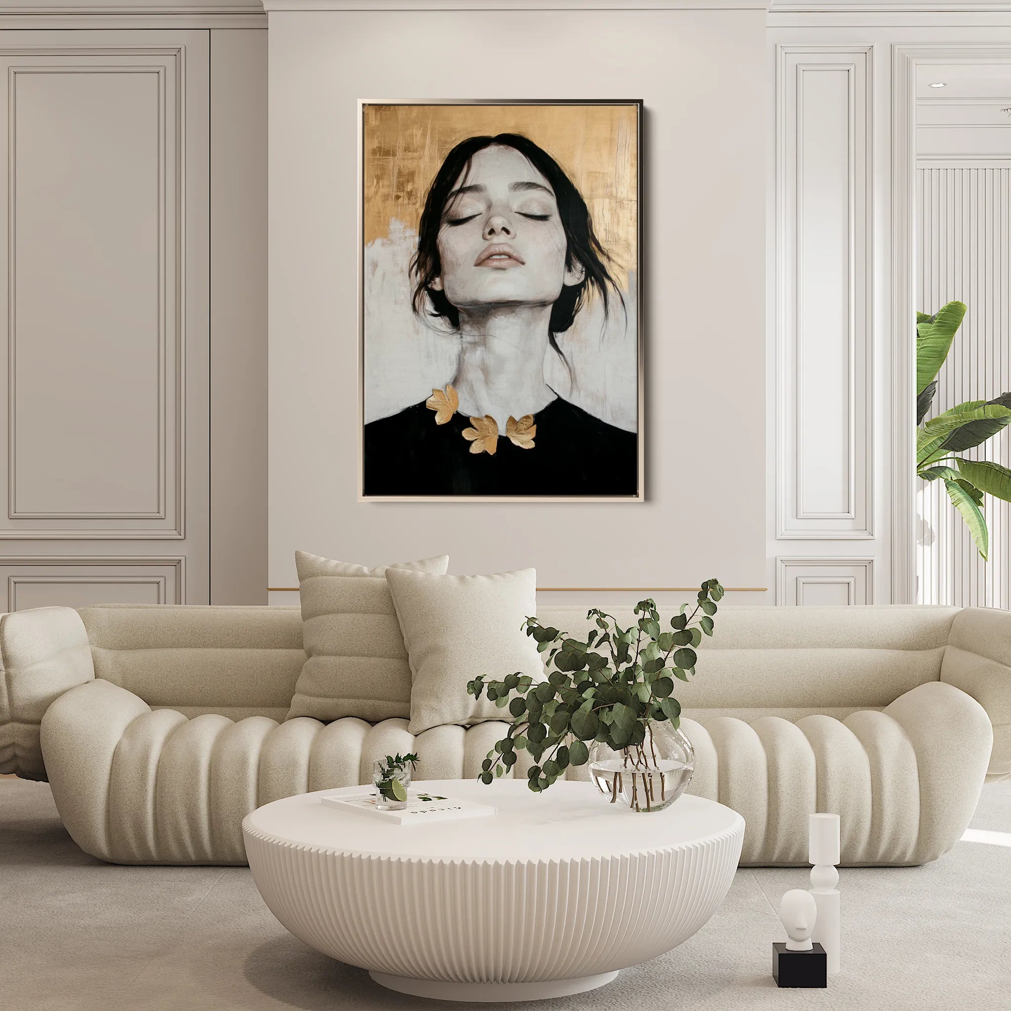 Portrait 112 Canvas Art 60 x 40 cm / Black