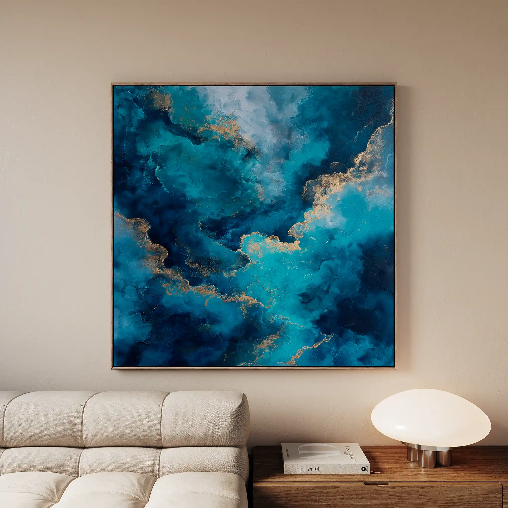 Abstract 1120 Canvas Art 60 x 60 cm / Black