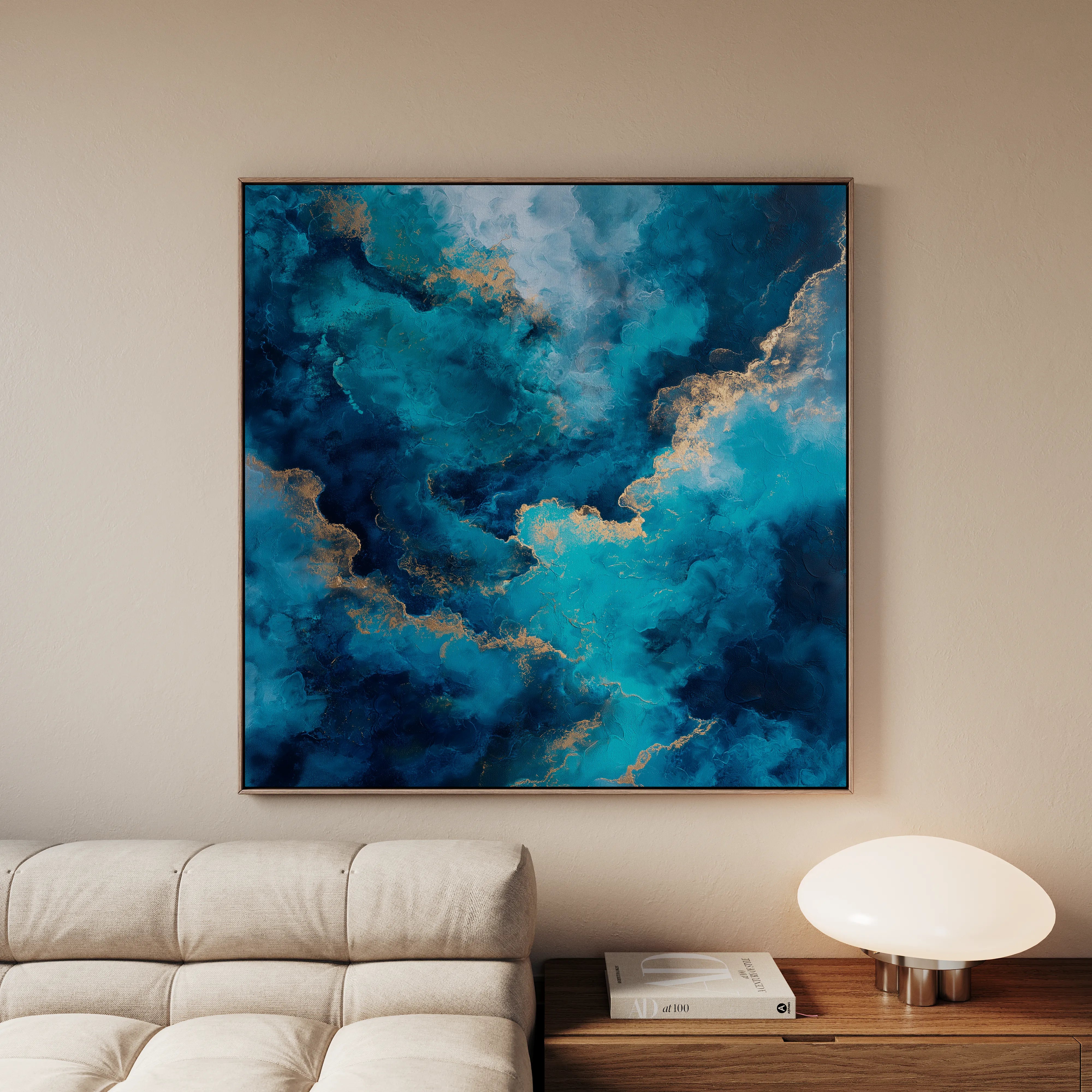 Abstract 1120 Canvas Art 60 x 60 cm / Black