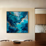 Abstract 1120 Canvas Art 60 x 60 cm / Black