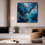 Abstract 1120 Canvas Art 60 x 60 cm / Black