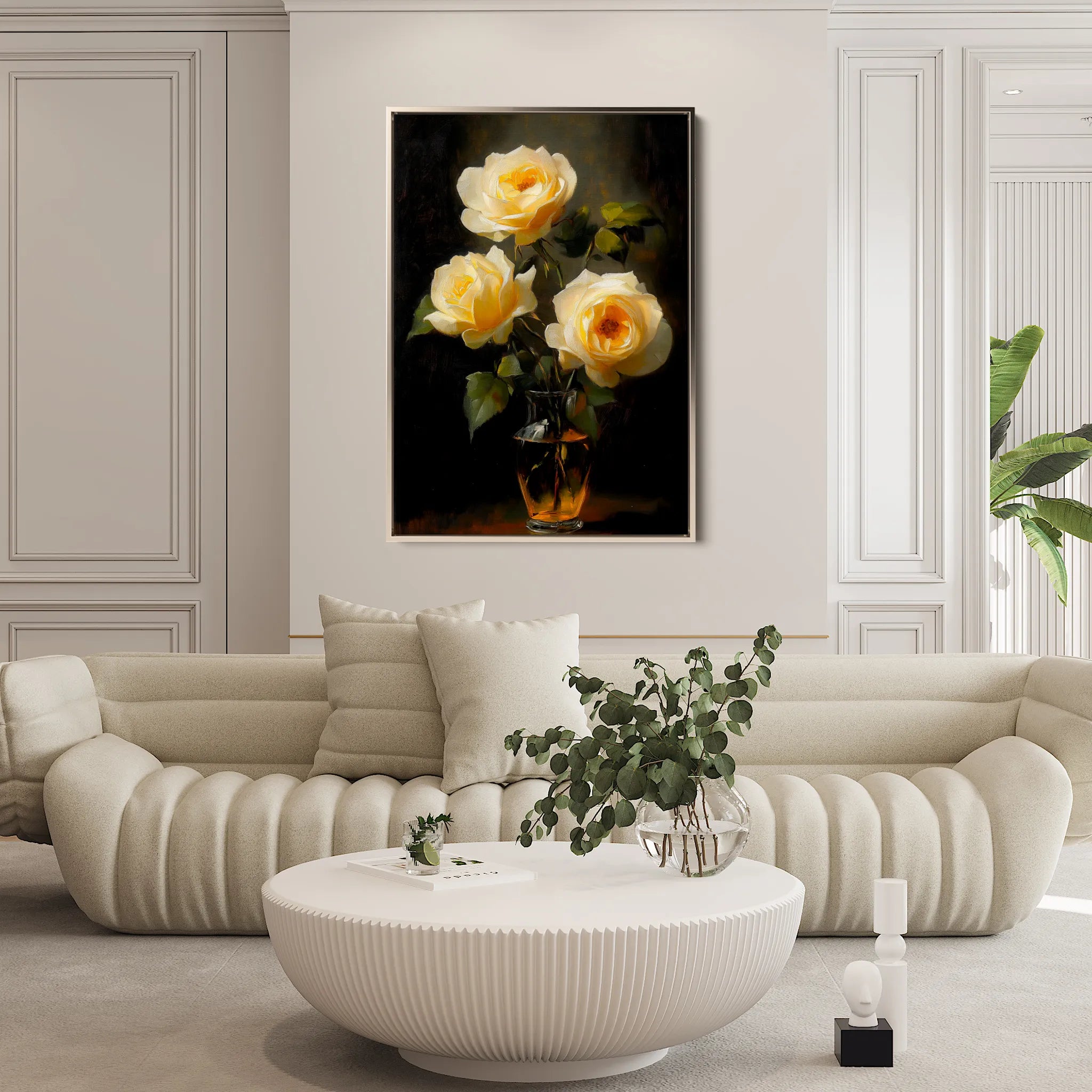 Floral 1120 Canvas Art 60 x 40 cm / Black