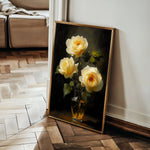 Floral 1120 Canvas Art 60 x 40 cm / Black