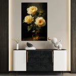 Floral 1120 Canvas Art 60 x 40 cm / Black