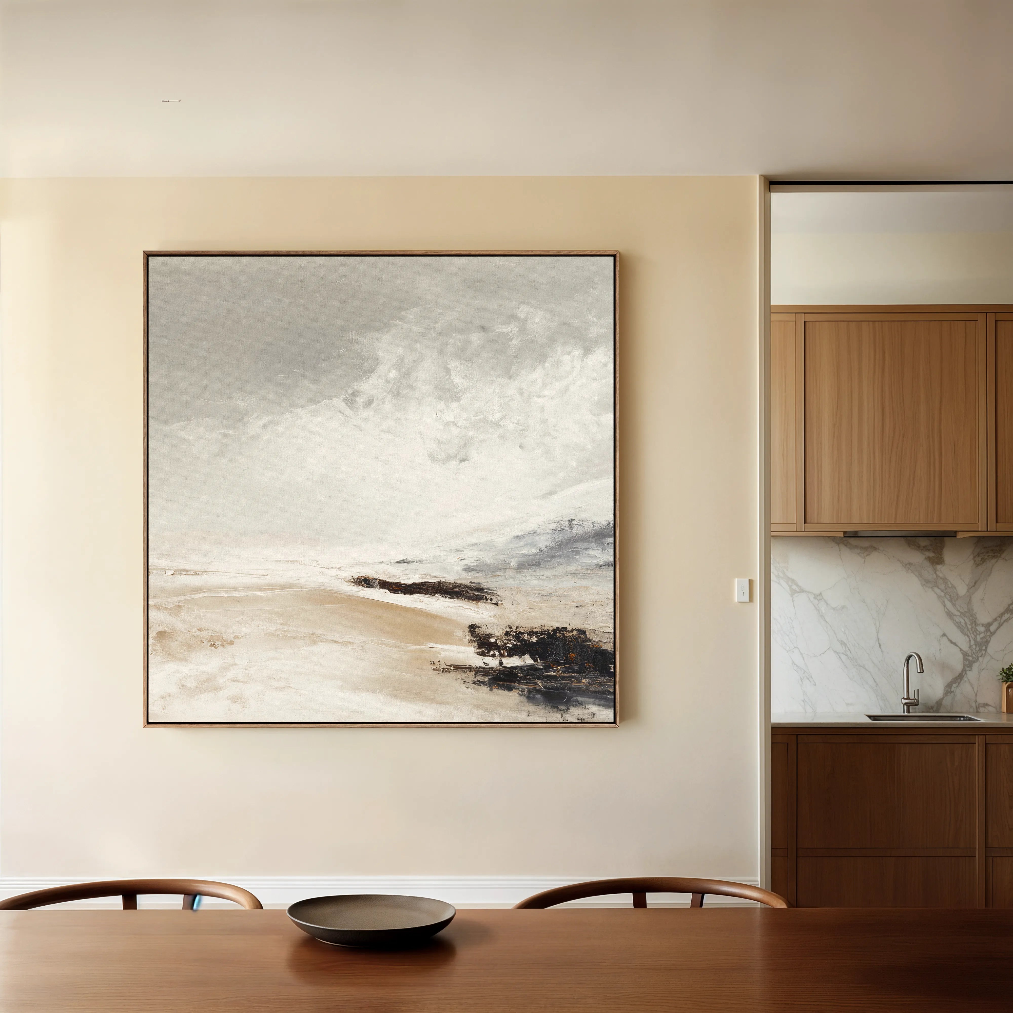 Abstract 1121 Canvas Art 60 x 60 cm / Black