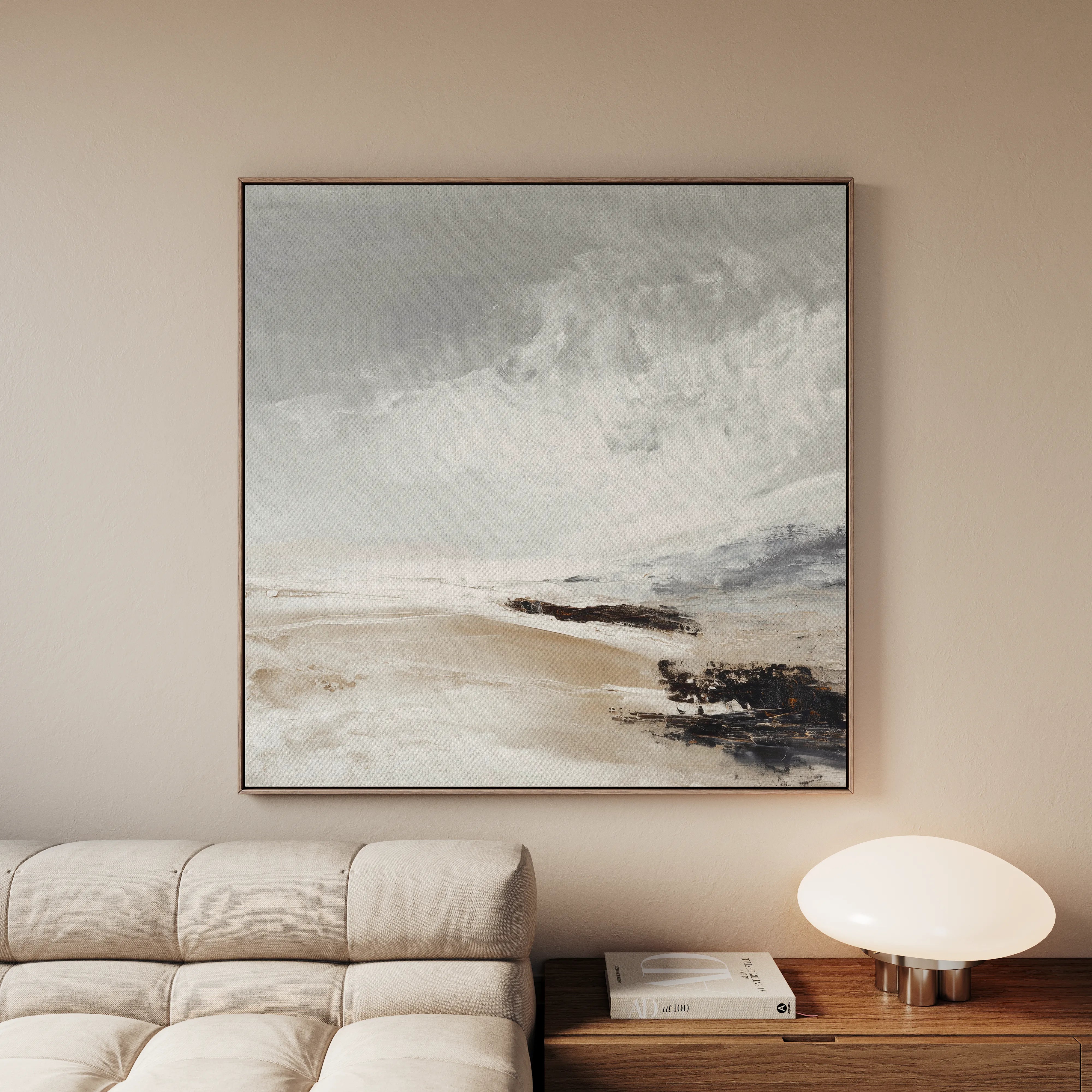 Abstract 1121 Canvas Art 60 x 60 cm / Black