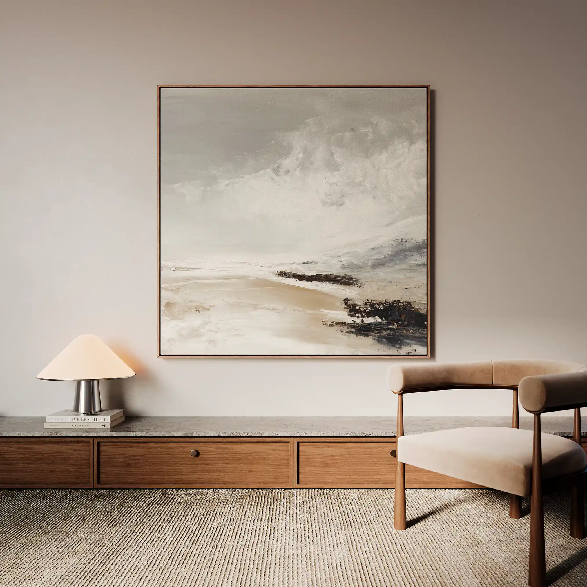 Abstract 1121 Canvas Art 60 x 60 cm / Black
