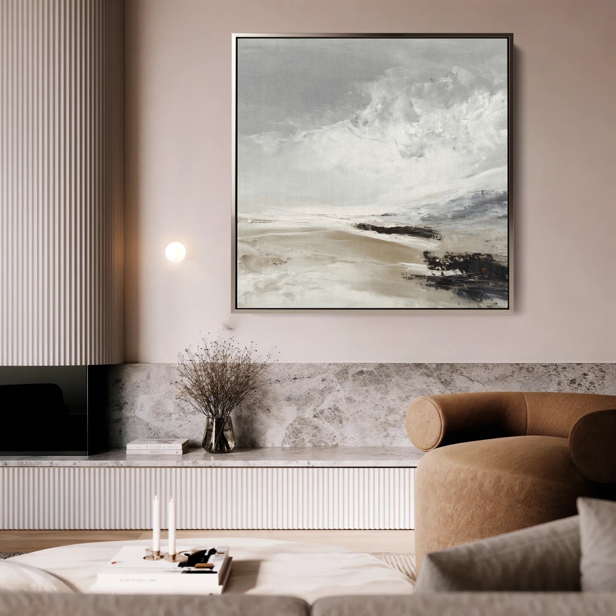 Abstract 1121 Canvas Art 60 x 60 cm / Black