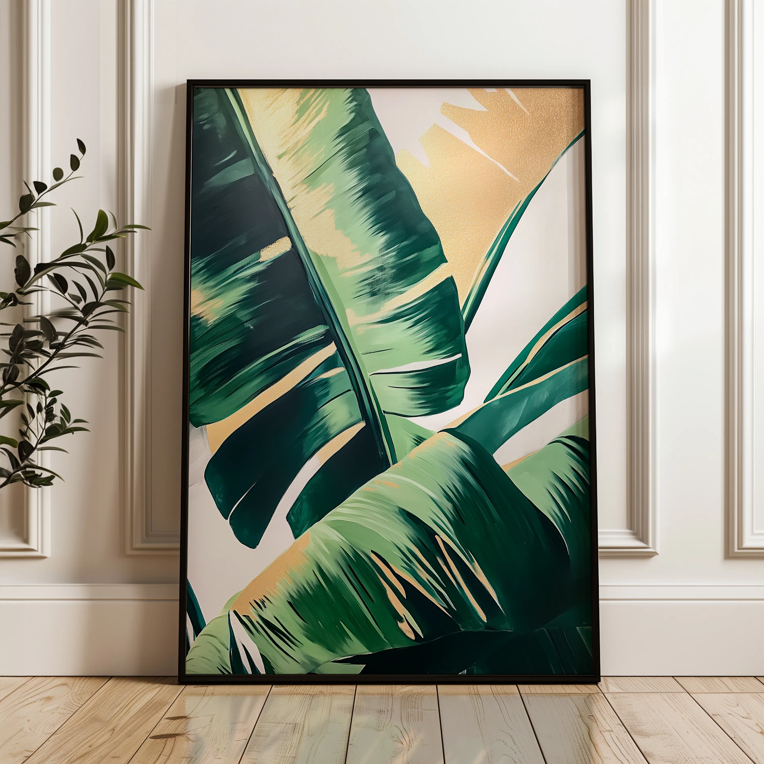 Floral 1121 Canvas Art 60 x 40 cm / Black