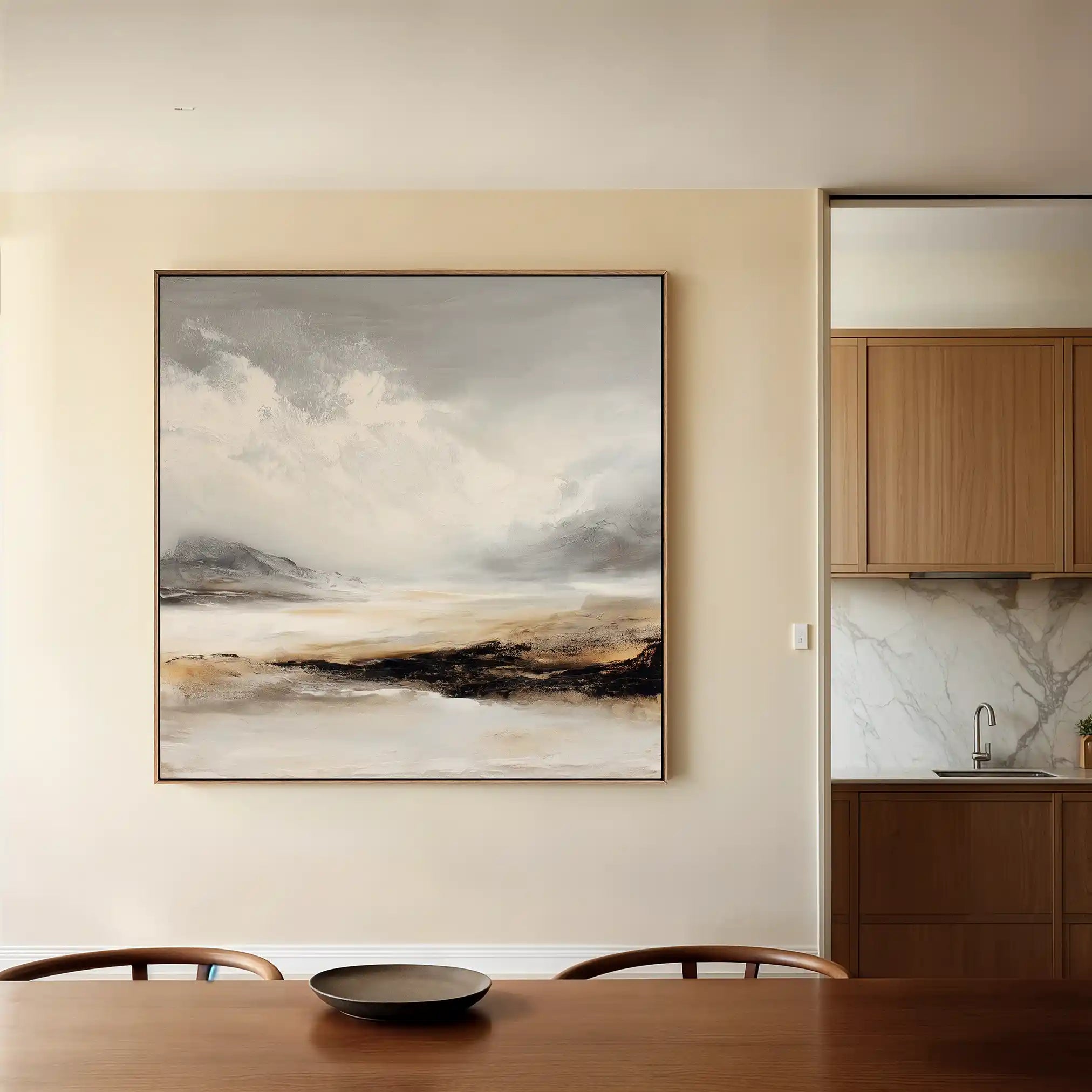 Abstract 1122 Canvas Art 60 x 60 cm / Black