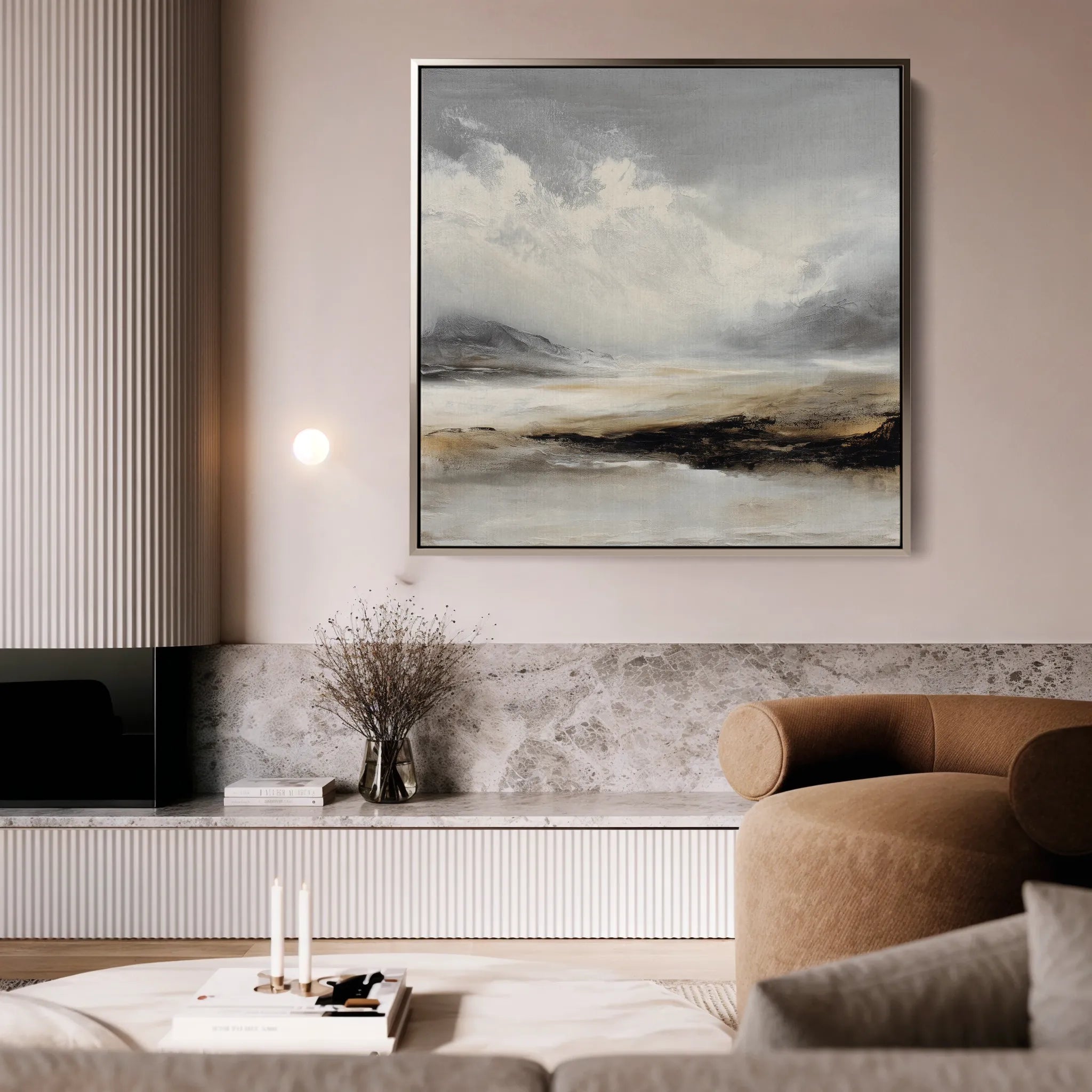 Abstract 1122 Canvas Art 60 x 60 cm / Black