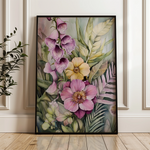 Floral 1122 Canvas Art 60 x 40 cm / Black