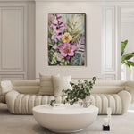 Floral 1122 Canvas Art 60 x 40 cm / Black