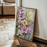 Floral 1122 Canvas Art 60 x 40 cm / Black