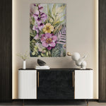 Floral 1122 Canvas Art 60 x 40 cm / Black