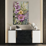 Floral 1122 Canvas Art 60 x 40 cm / Black